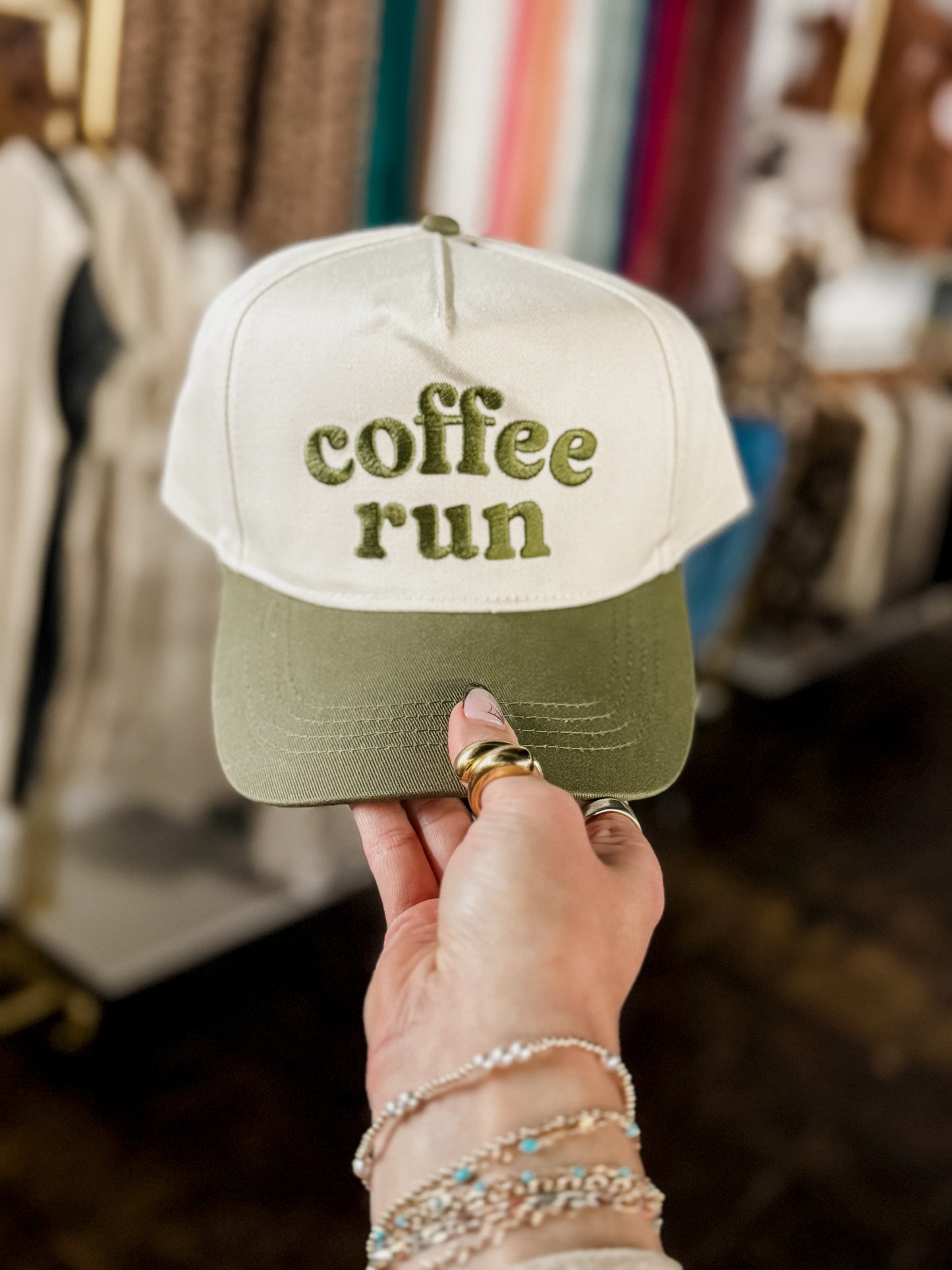 The "Coffee Run" Hat - Olive