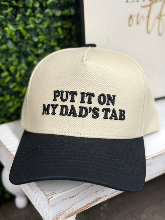 The Put It On My Dad's Tab Hat - Black