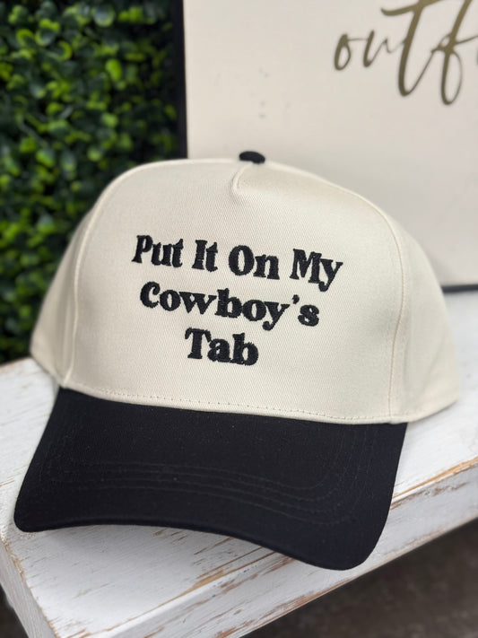 The Put It On My Cowboy's Tab Hat - Black