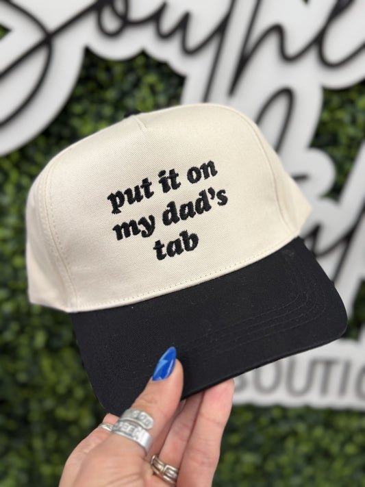 The Put It On My Dad's Tab Hat - Black