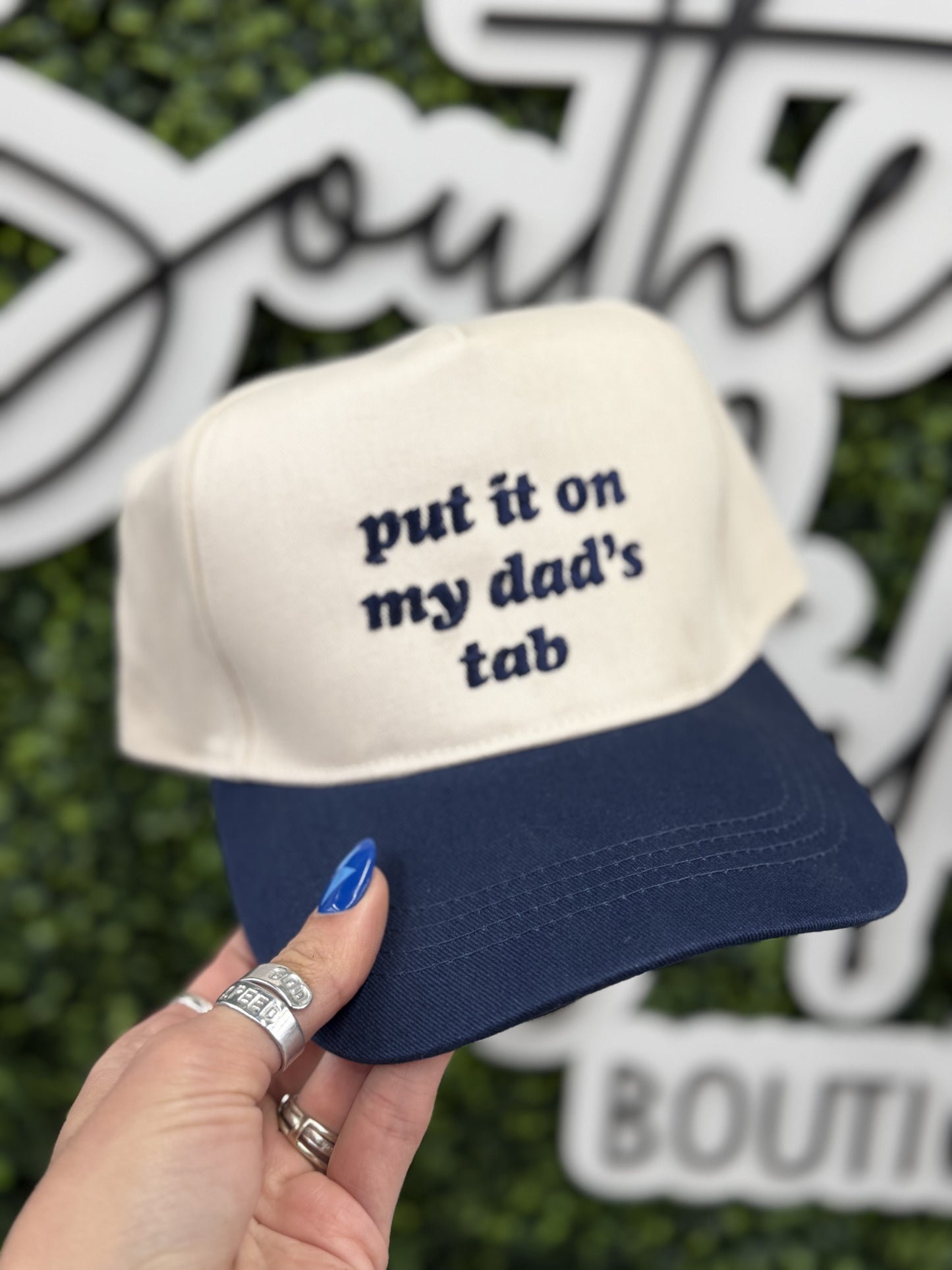 The Put It On My Dad's Tab Hat - Navy