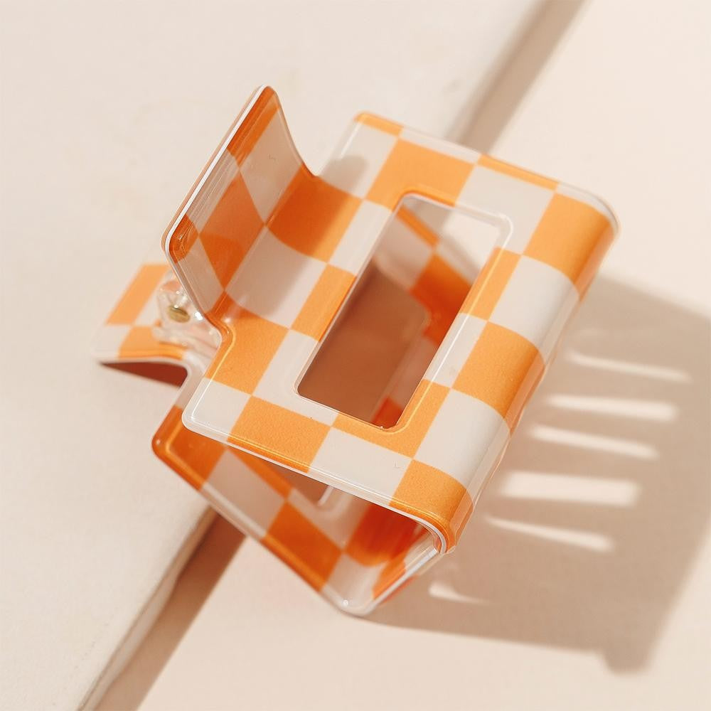 The Katia Hair Clip - Orange/White