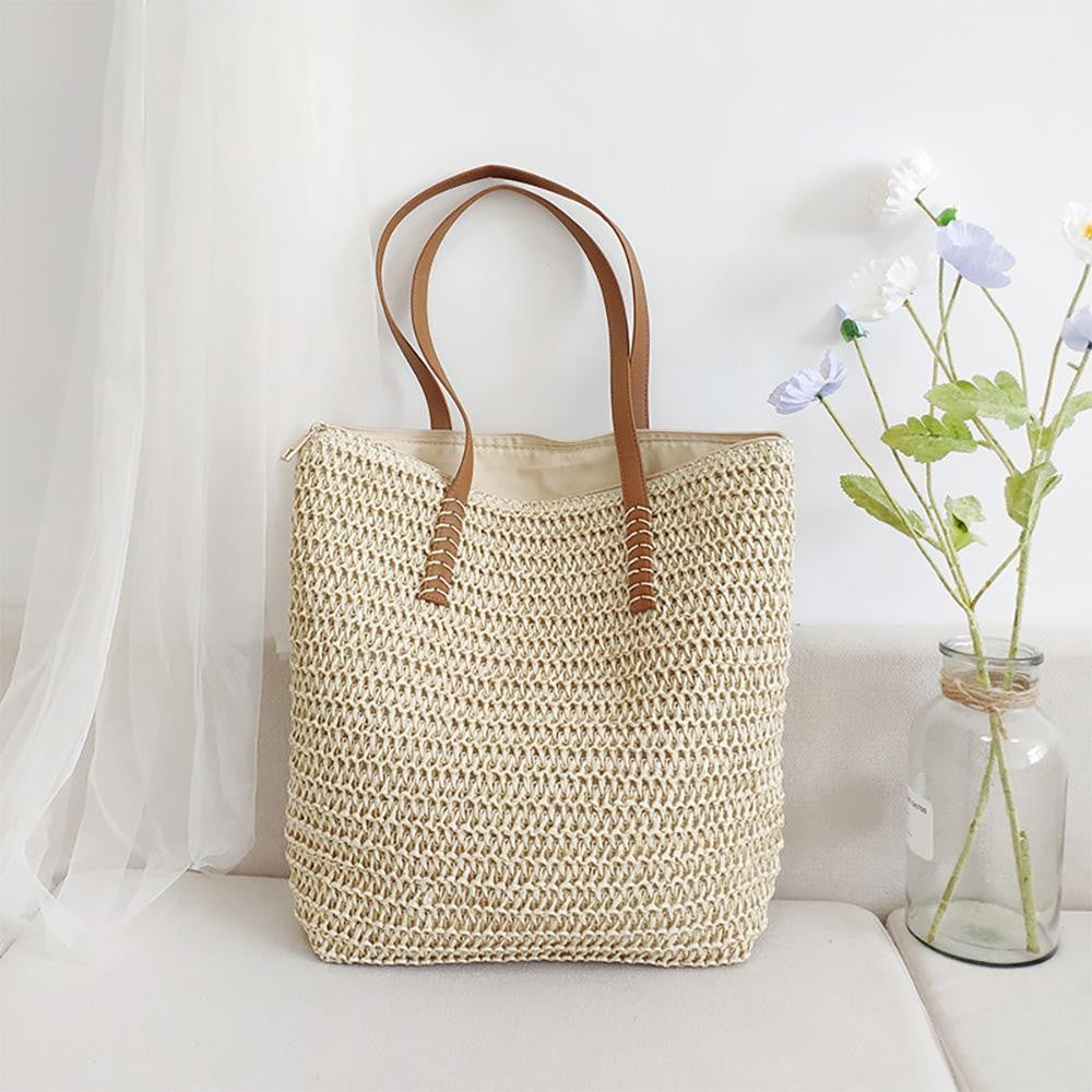 The Peyton Woven Straw Tote Bag