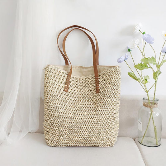 The Peyton Woven Straw Tote Bag