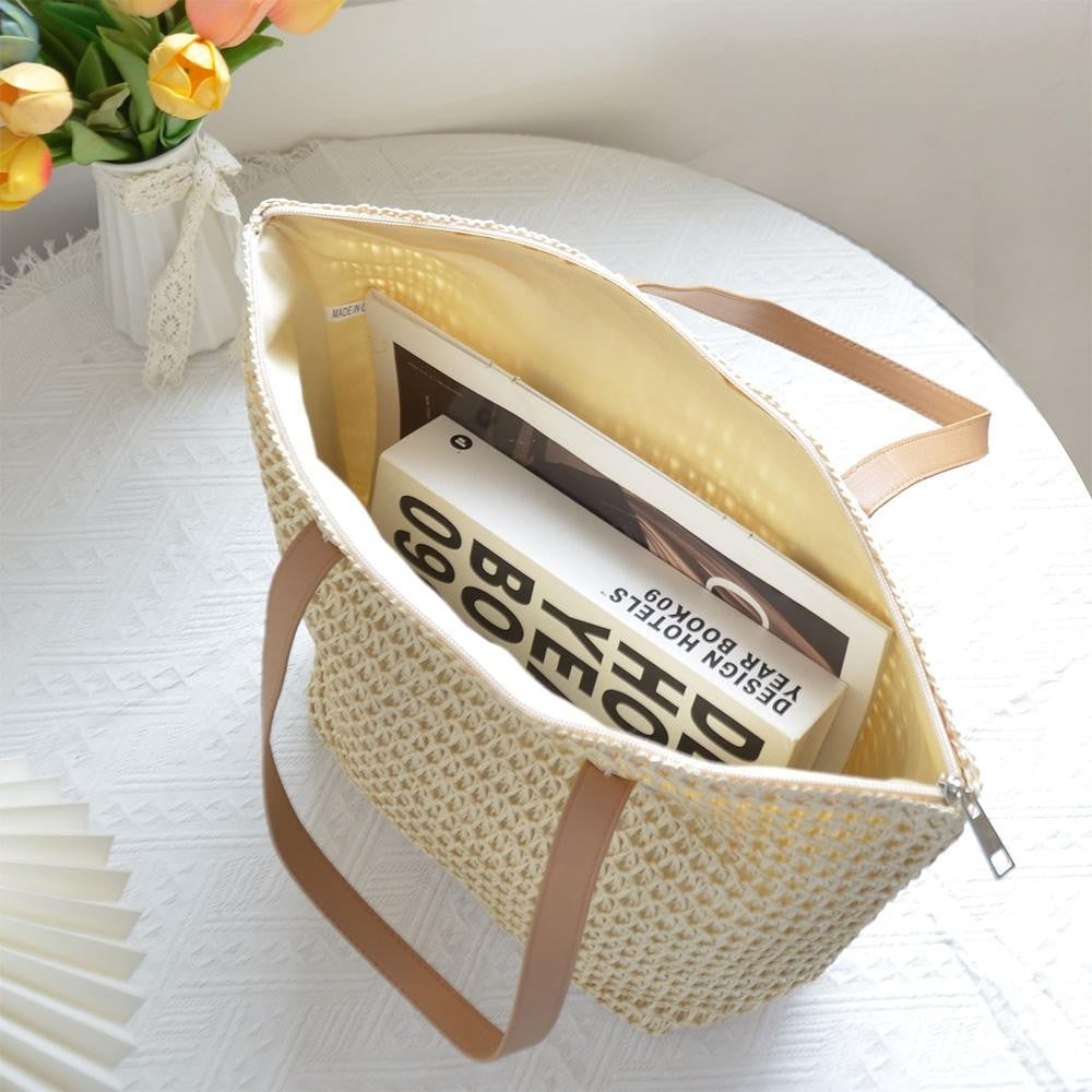 The Peyton Woven Straw Tote Bag