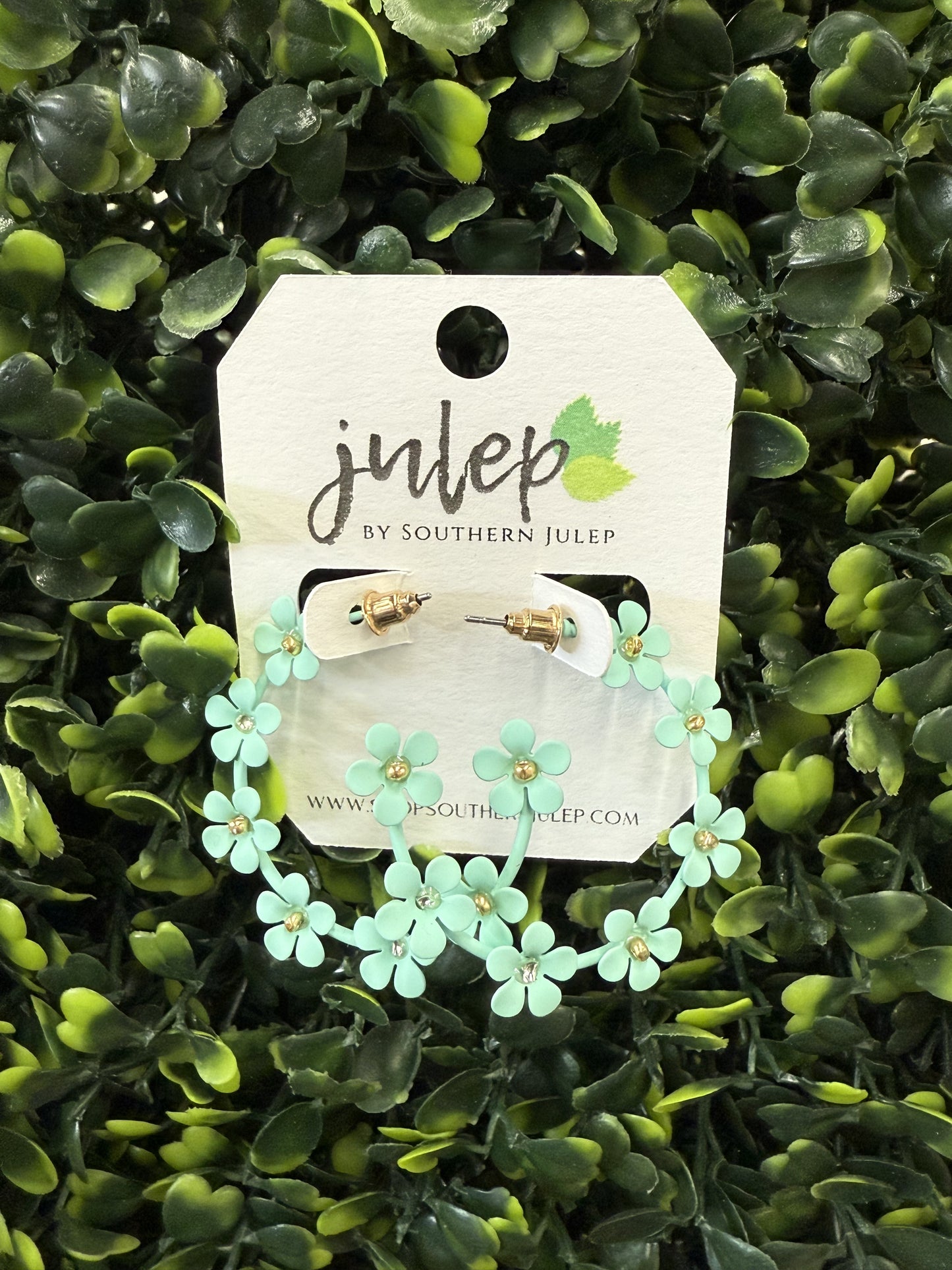 The Flora Earrings - Mint