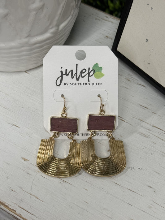 The Julienne Earrings - Wine - Hypoallergenic