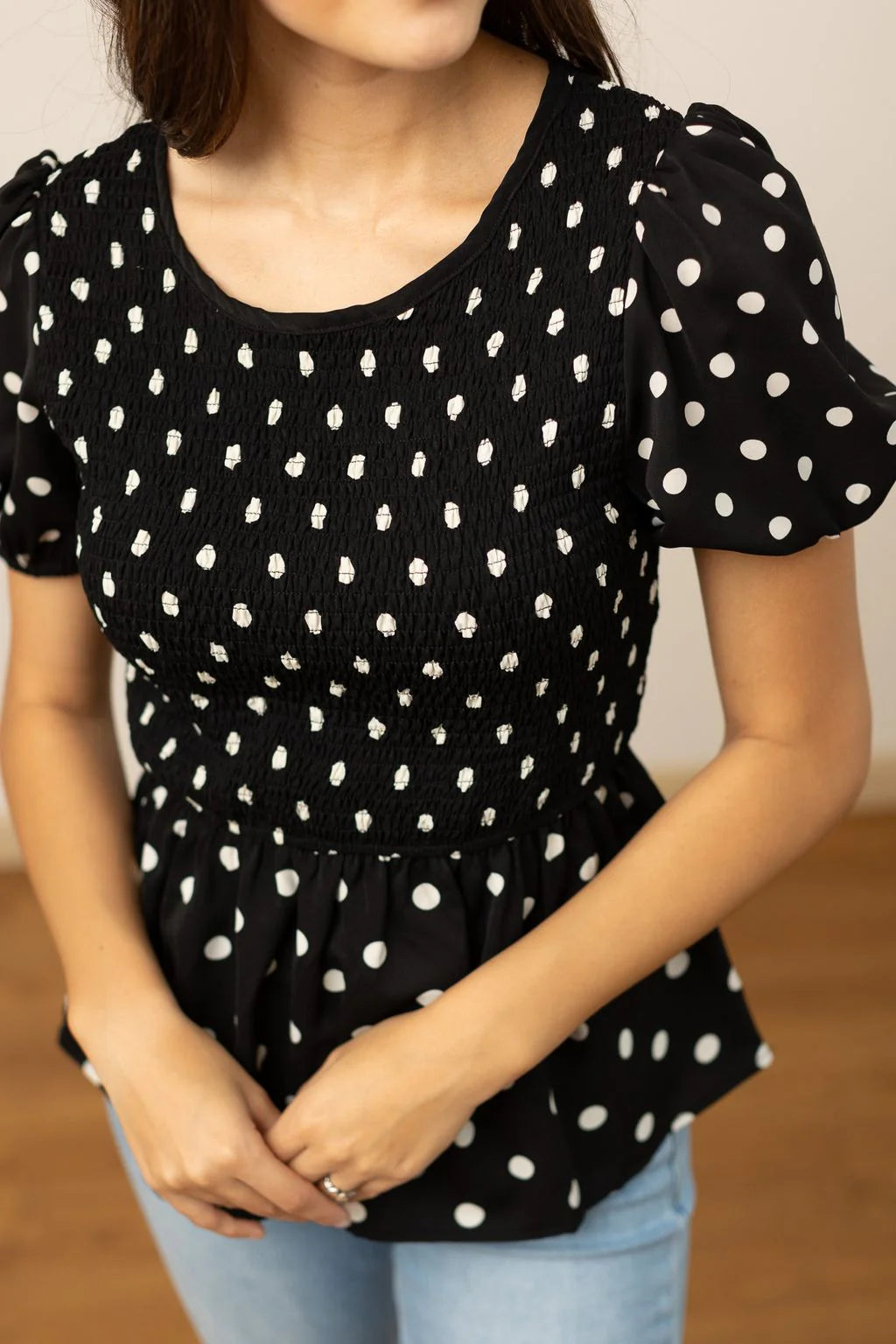 FINAL SALE - The Ayden Polka Dot Blouse