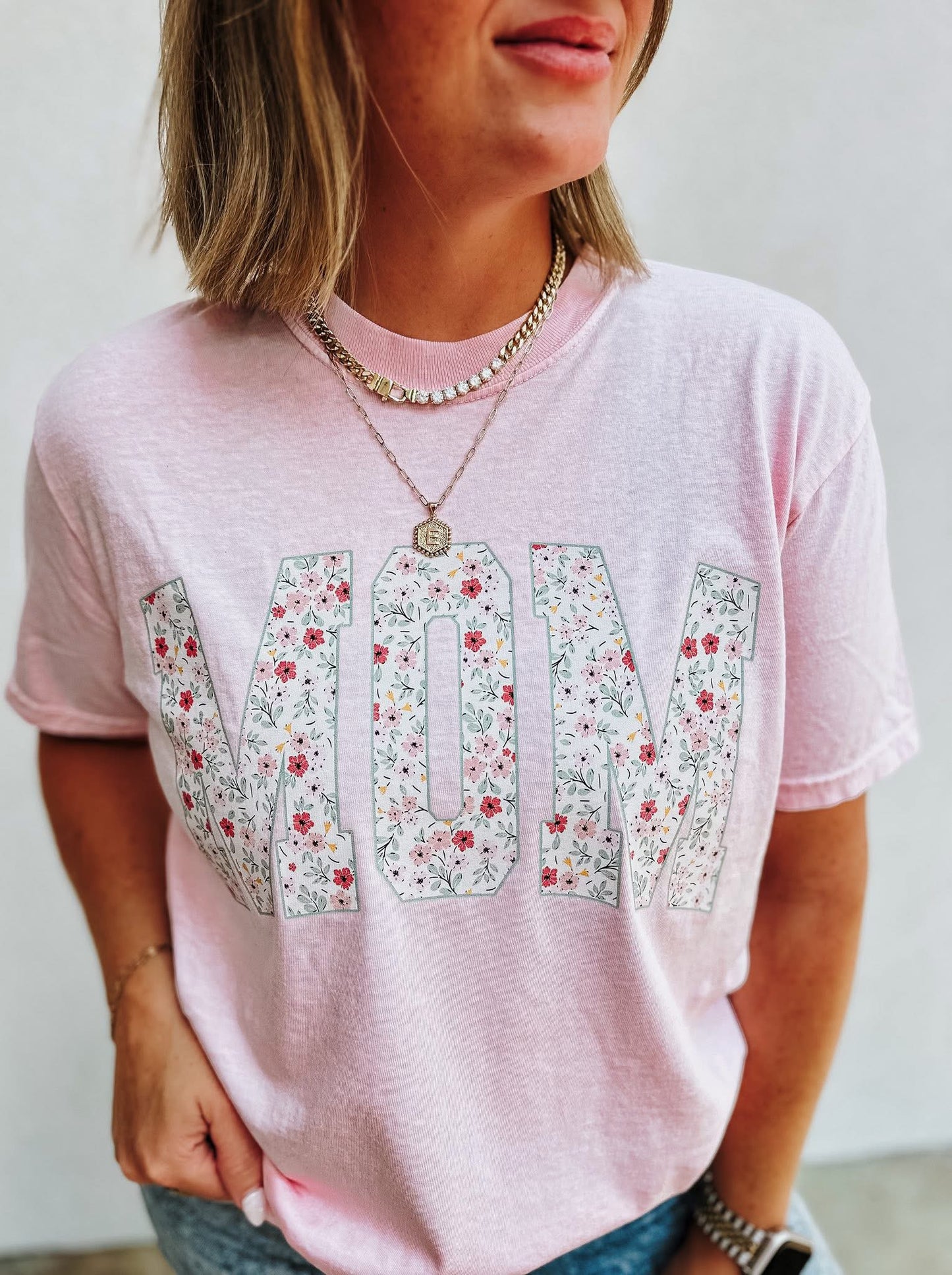 The Floral Mom Tee - Blossom