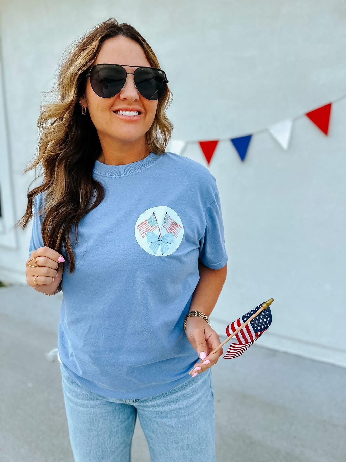 The Loves Jesus & America Too Tee