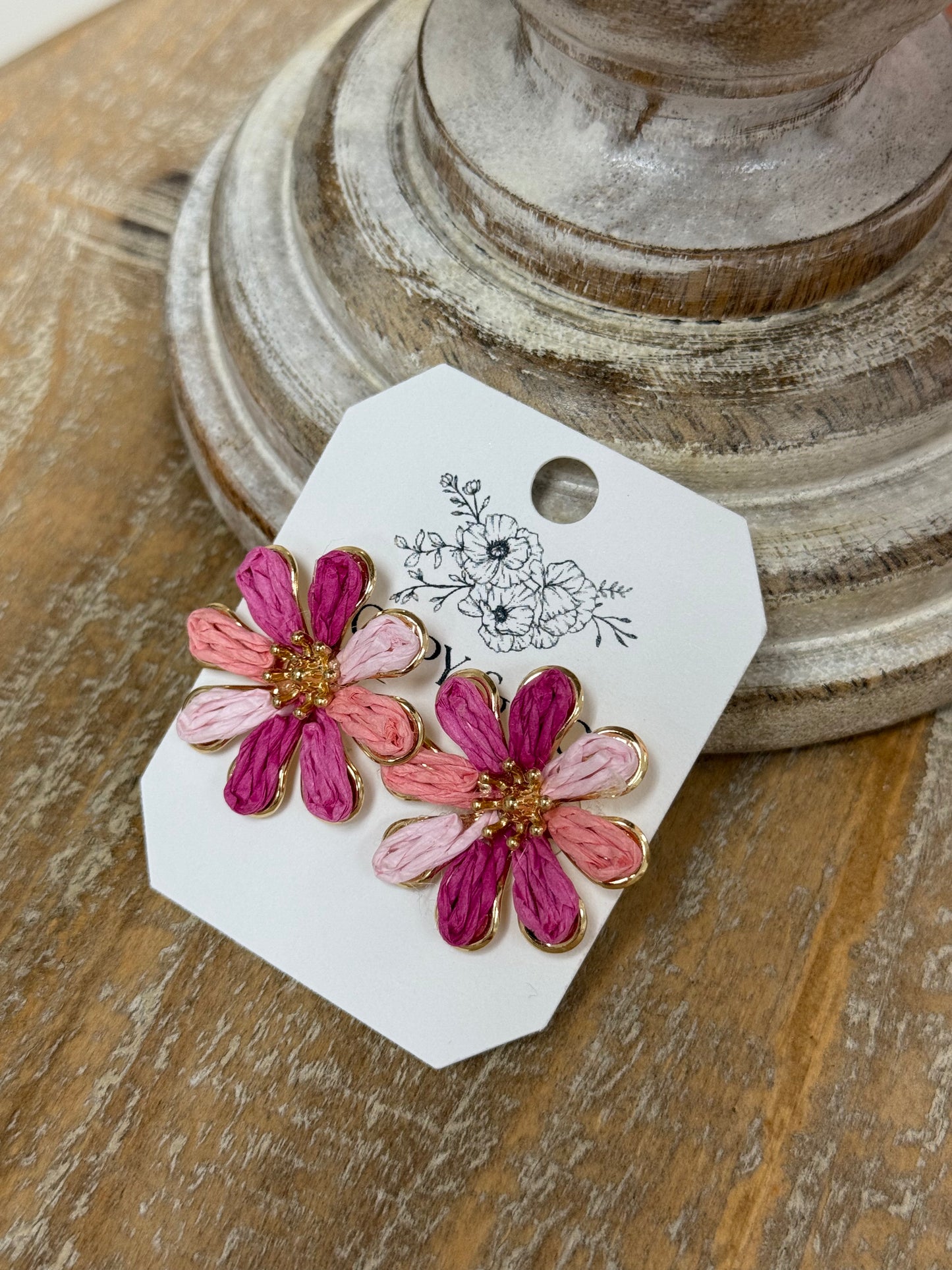The Larin Earrings - Pink