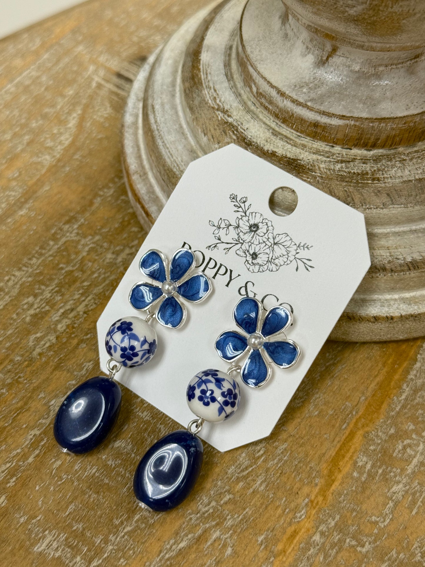 The Clarabelle Earrings - Blue