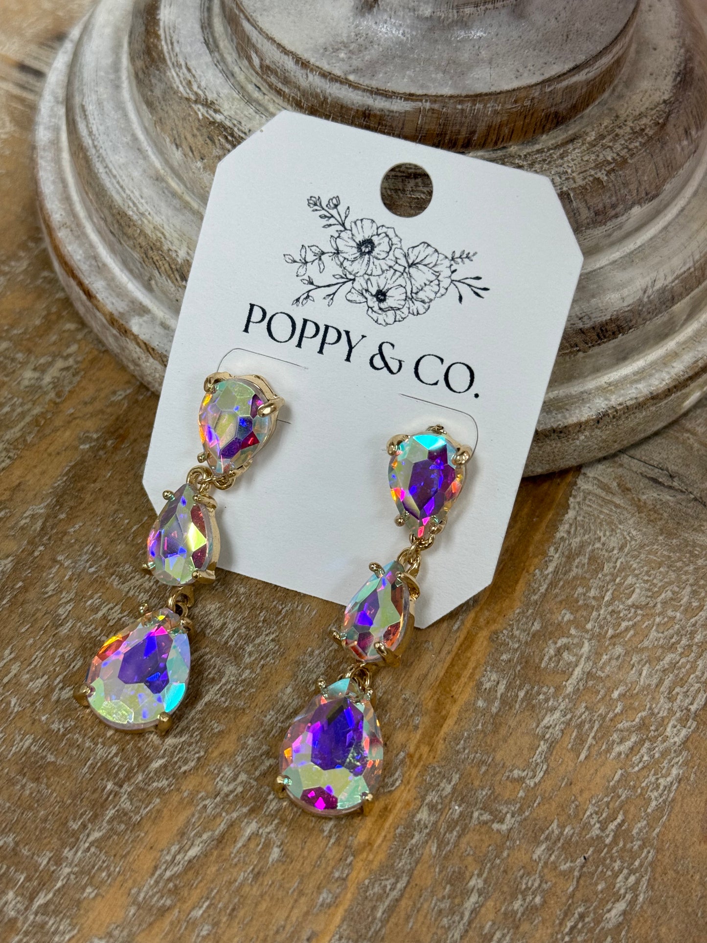 The Holly Earrings - Gold/Abalone