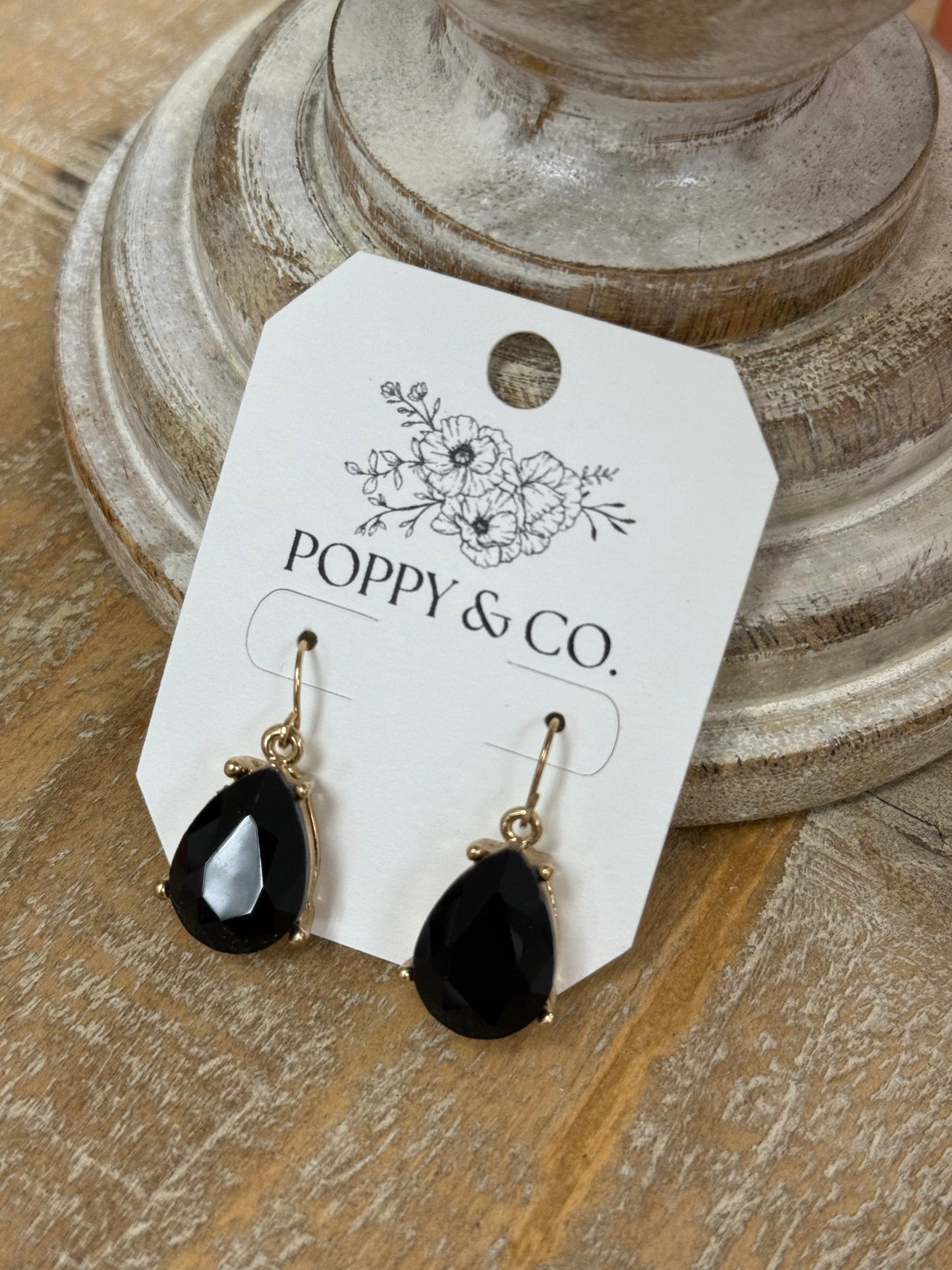 The Saige Earrings - Gold/Black