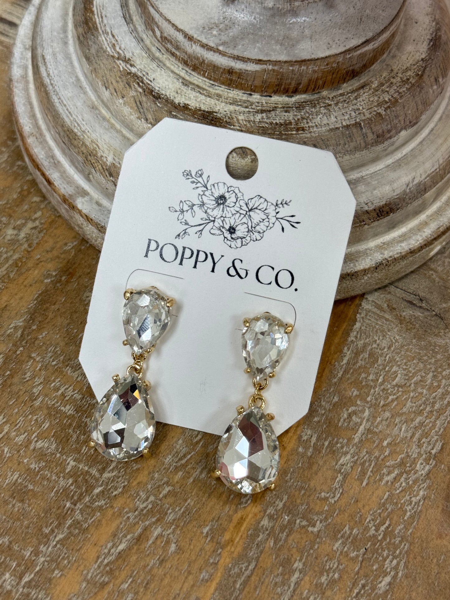 The Christie Earrings - Gold/Crystal