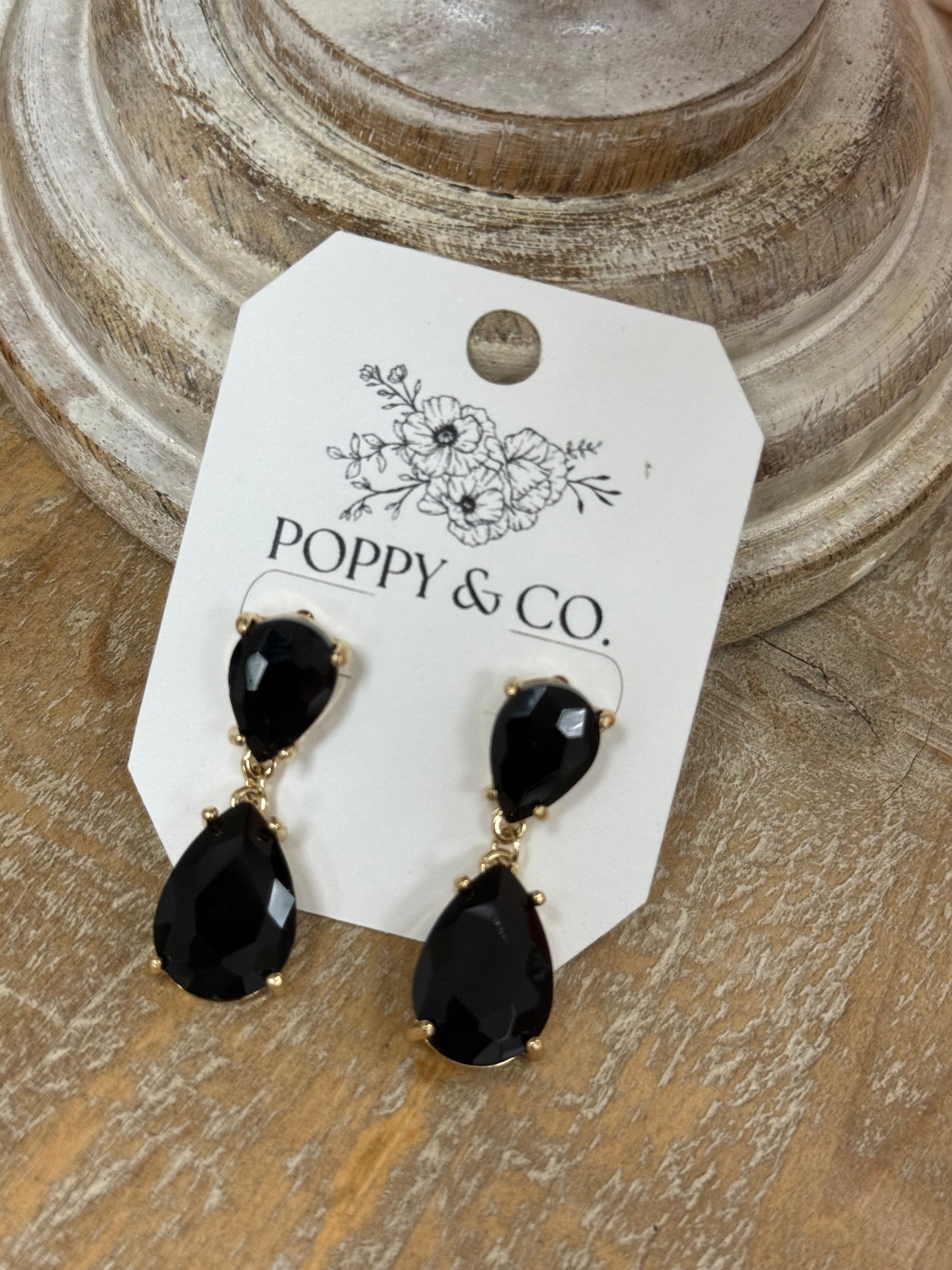 The Christie Earrings - Gold/Black