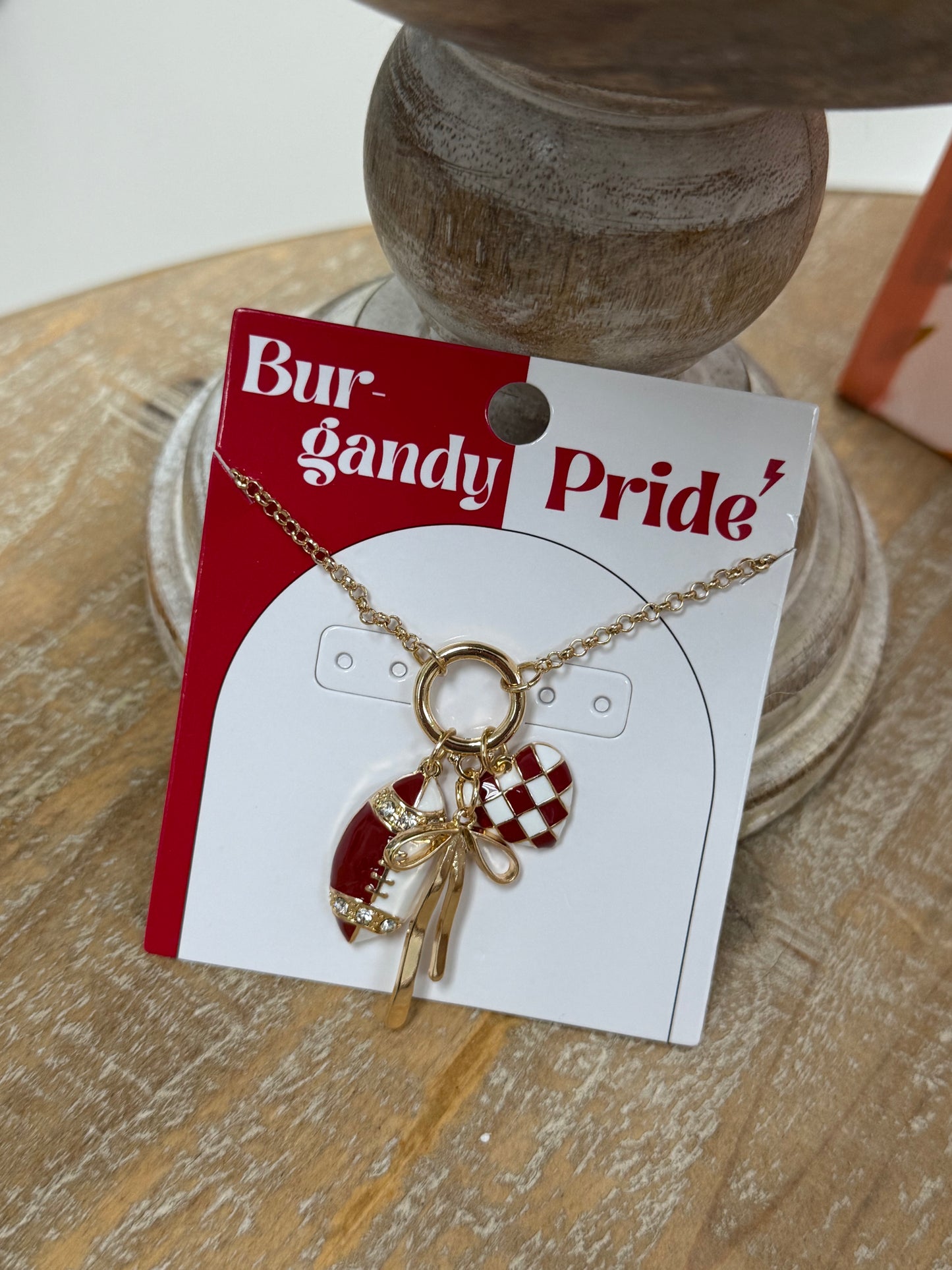 The Gameday Pride Necklace - Burgundy