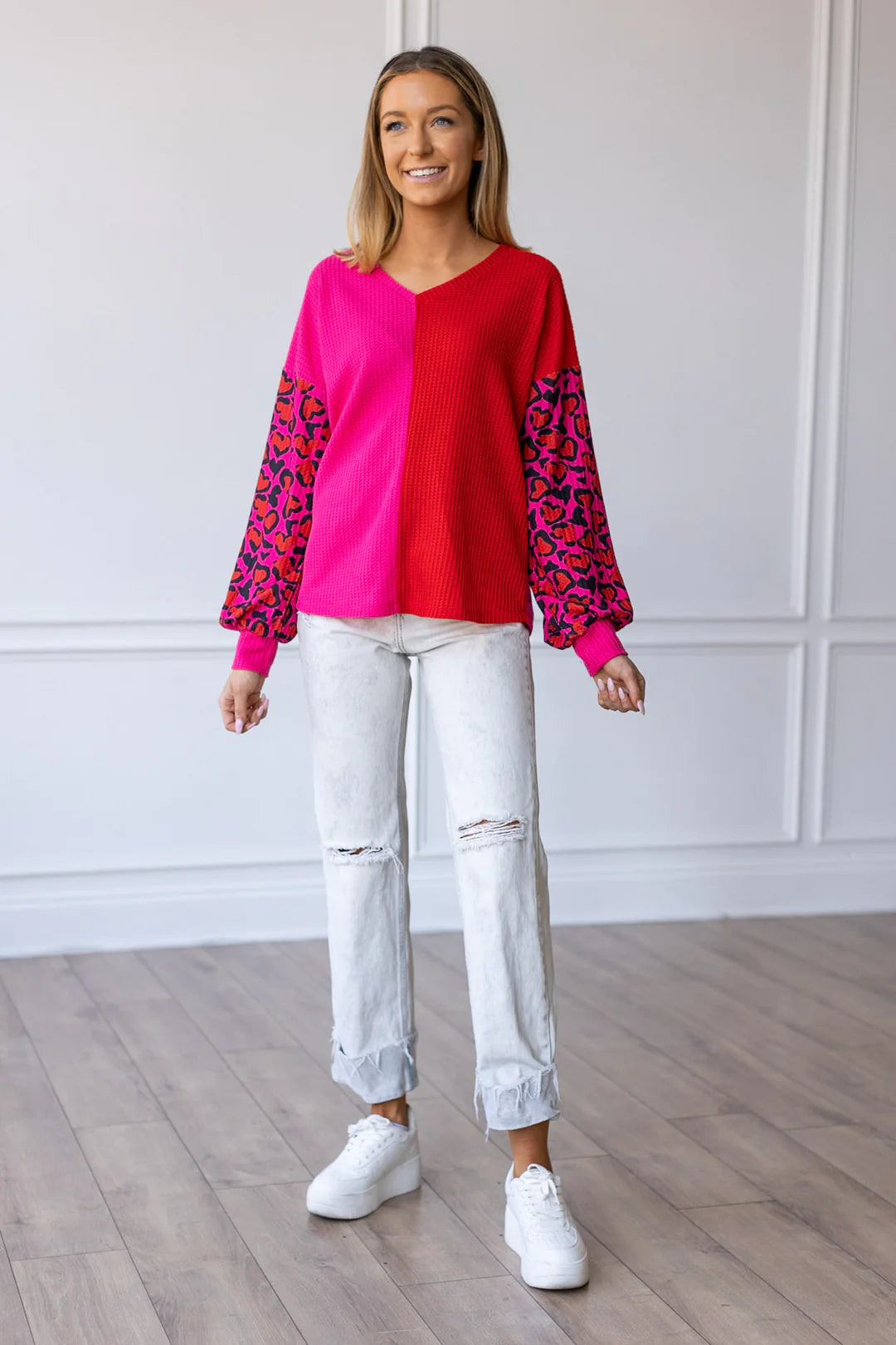 FINAL SALE - The Wild Romance Waffle Knit Top