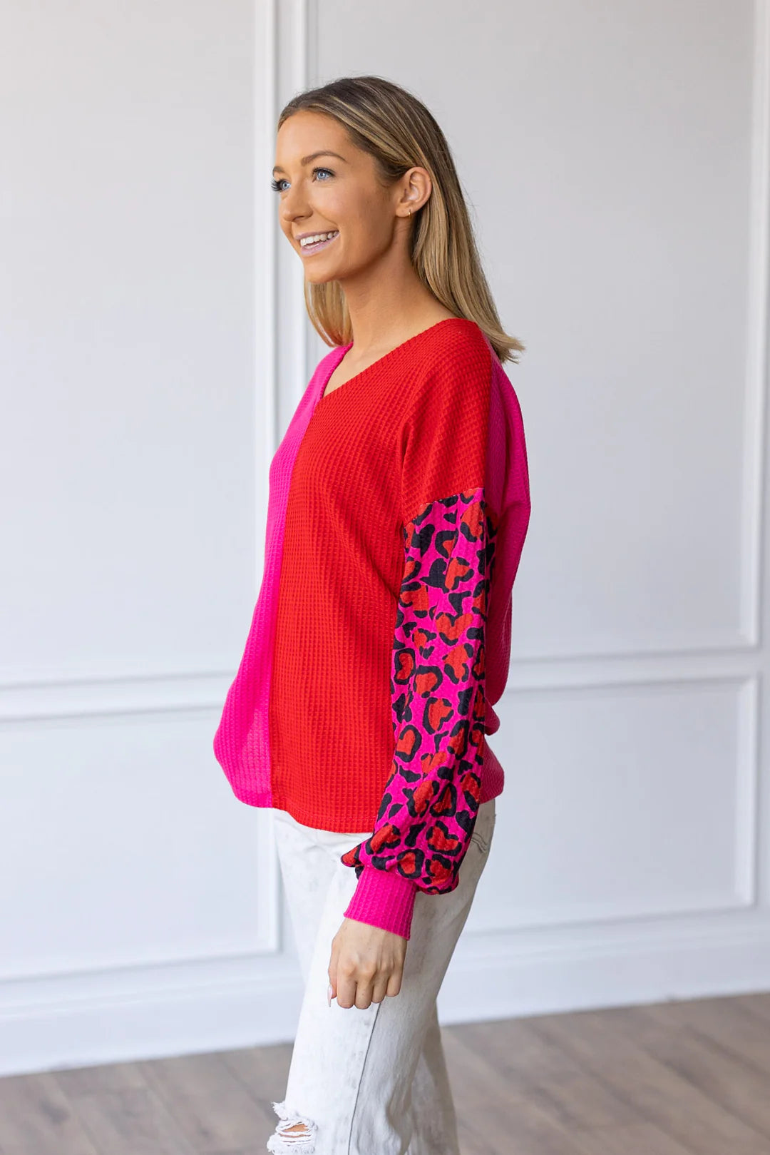 FINAL SALE - The Wild Romance Waffle Knit Top
