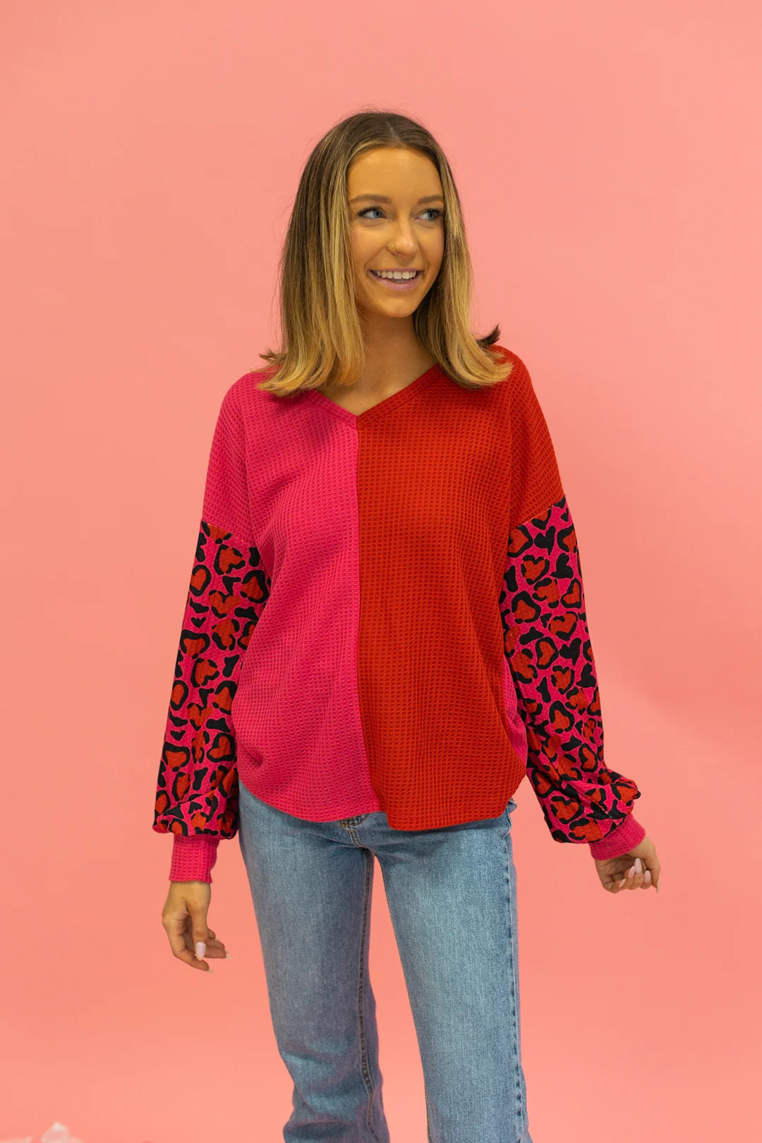 FINAL SALE - The Wild Romance Waffle Knit Top