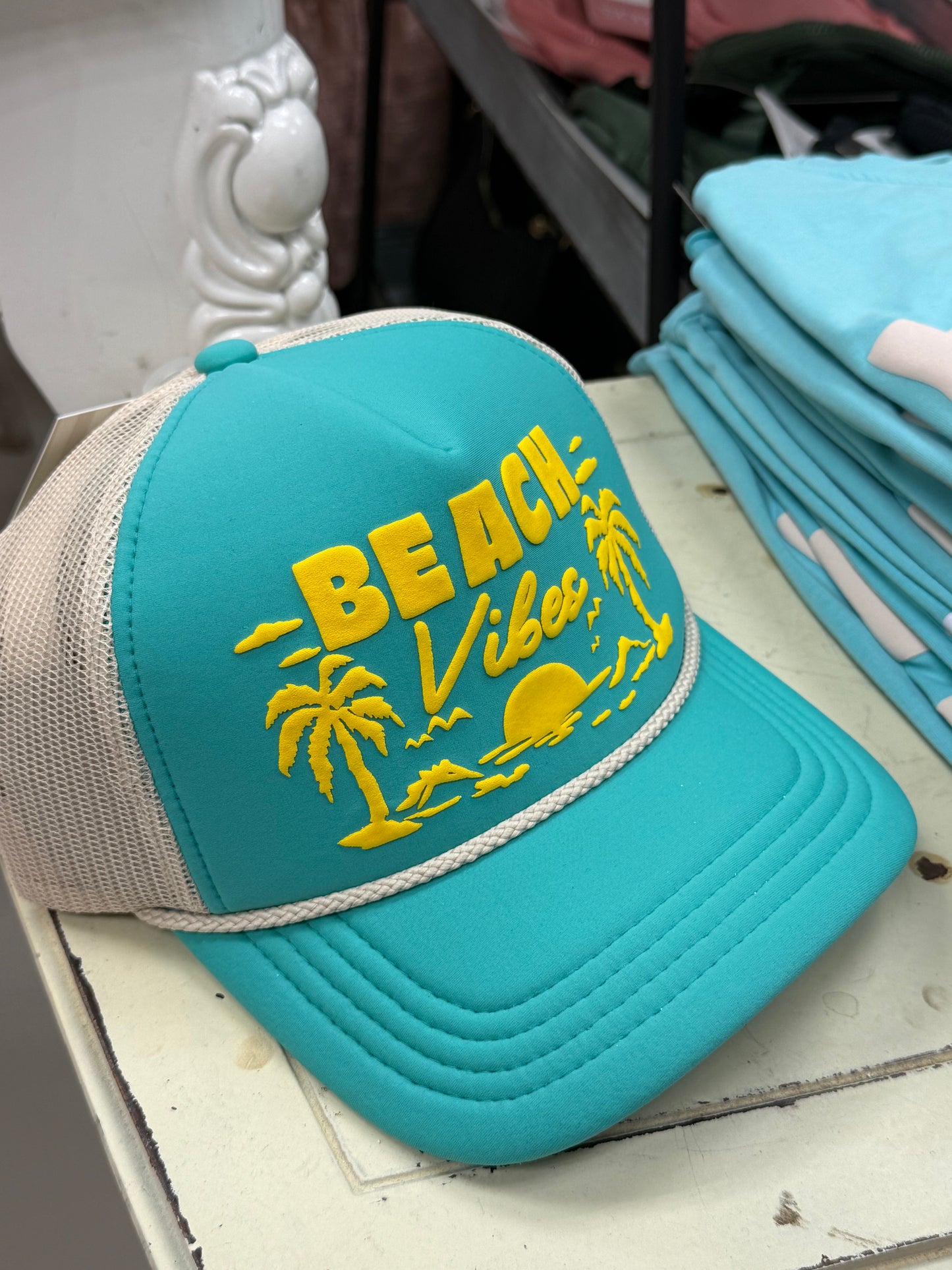 The Beach Vibes Puff Ink Trucker Hat