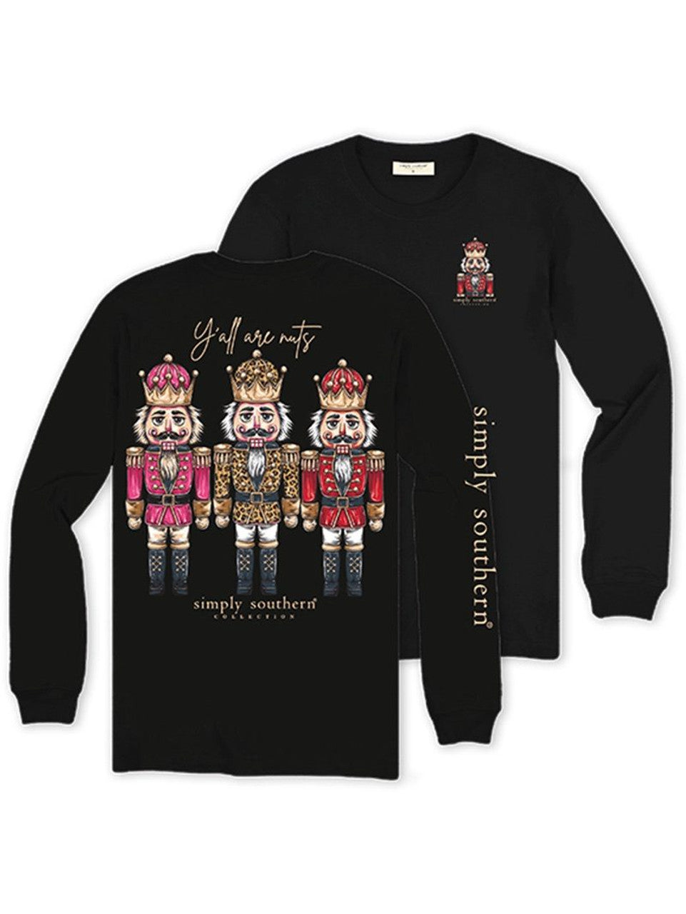 Simply Southern - Y'all Are Nuts Christmas Nutcracker Long Sleeve Tee - 2025