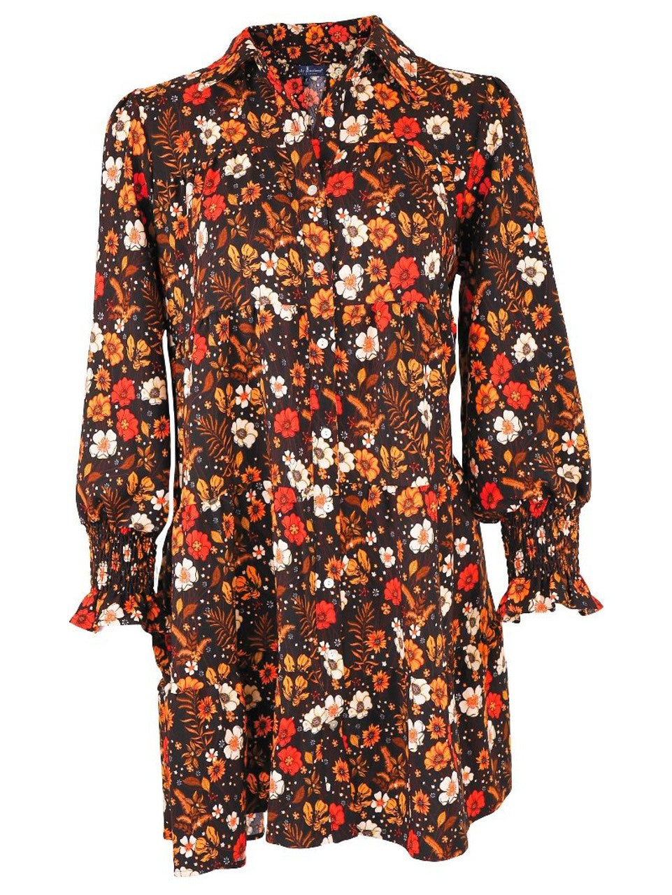 FINAL SALE - Simply Southern - Tiered Long Sleeve Dress - Vintage Floral