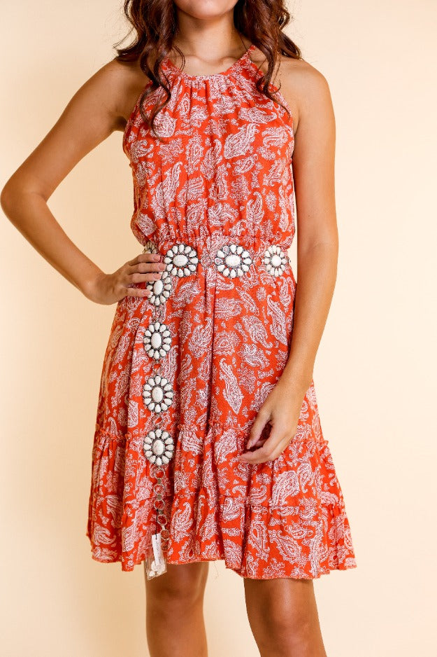 FINAL SALE - The Kickin' It Country Paisley Dress