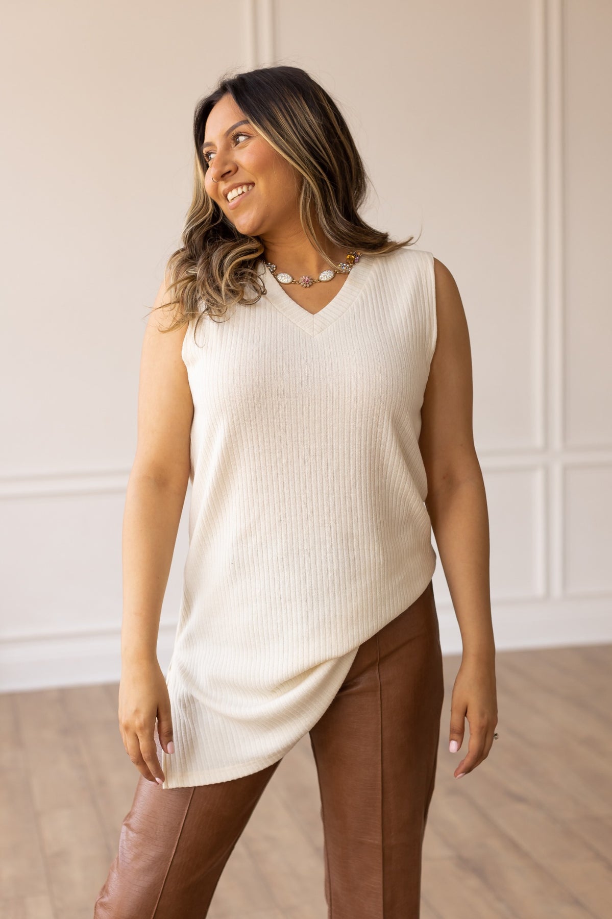 FINAL SALE - The Kendra Sweater Dress - Cream