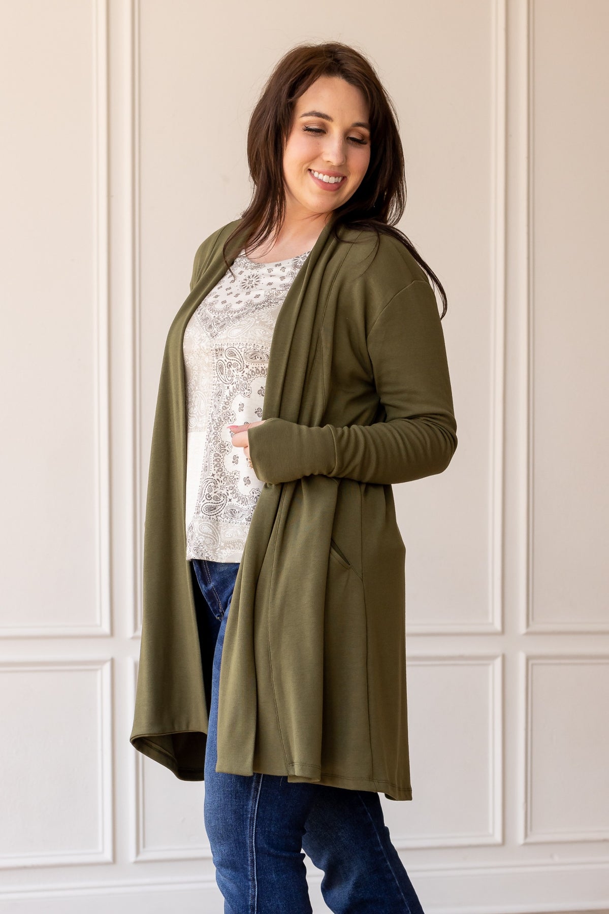 The Carma Cardigan - Olive