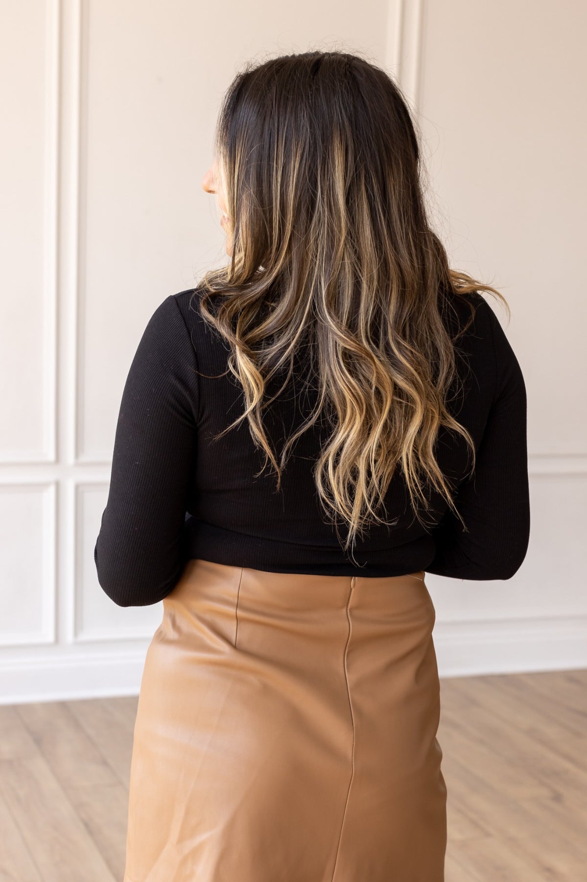 FINAL SALE - The Georgina Fitted Turtleneck - Black