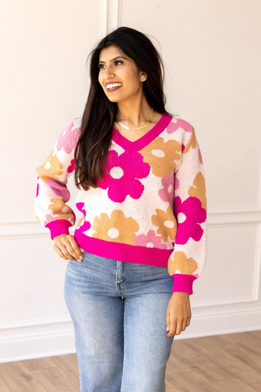 FINAL SALE - The Jayde Floral Sweater