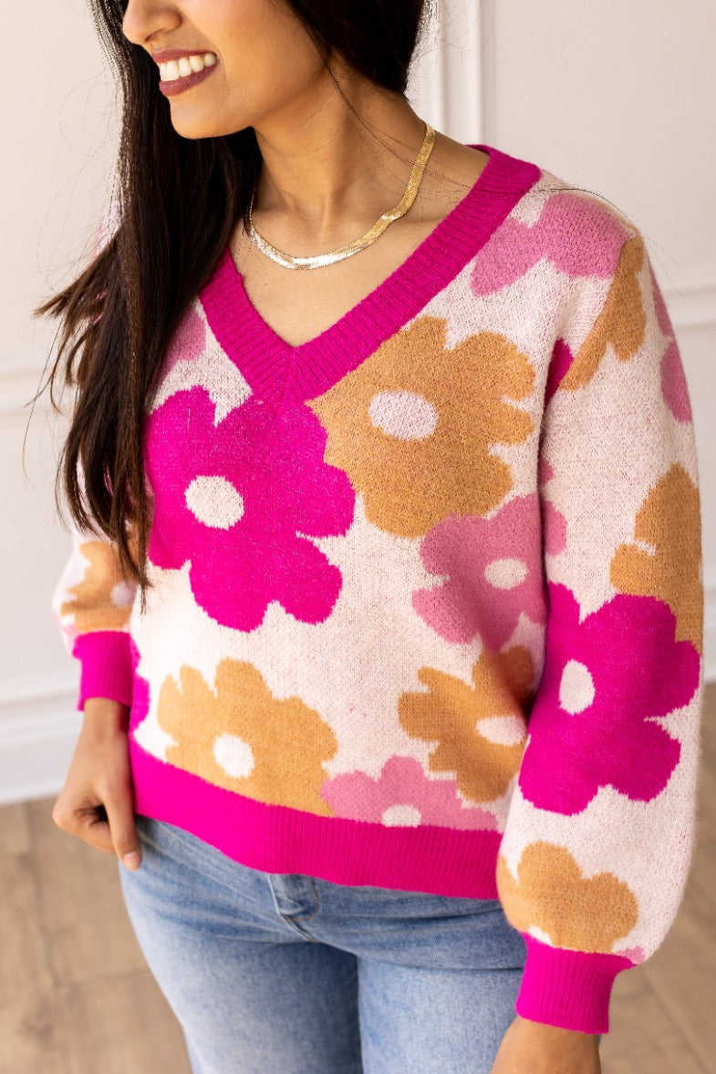 FINAL SALE - The Jayde Floral Sweater