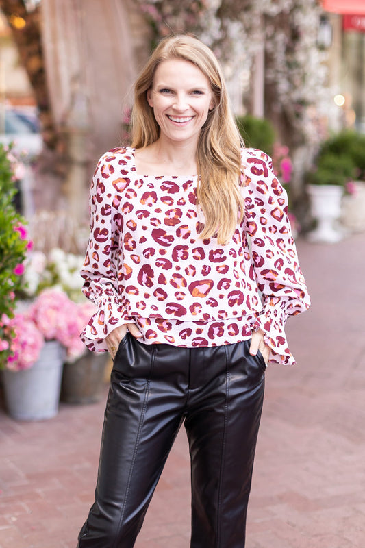 FINAL SALE - The Autumn Sweetness Leopard Top