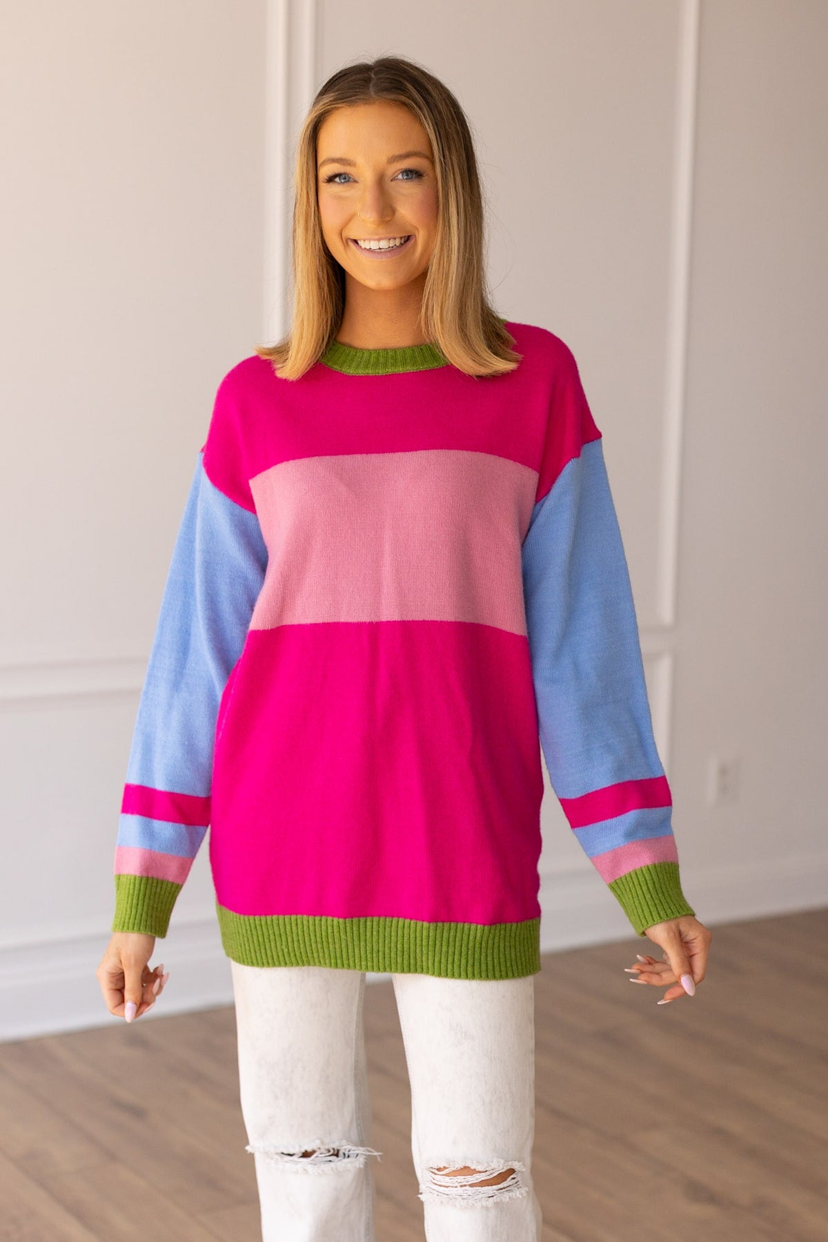 FINAL SALE - The Boldly Striped Oversized Sweater