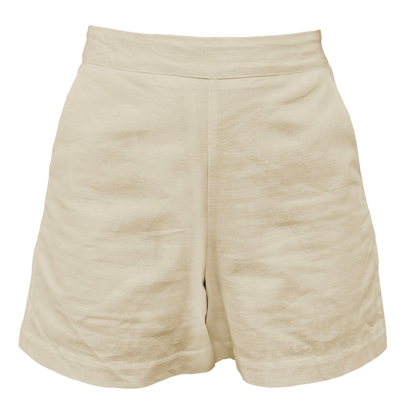 FINAL SALE - The Breezy Palms Linen Shorts - Beige