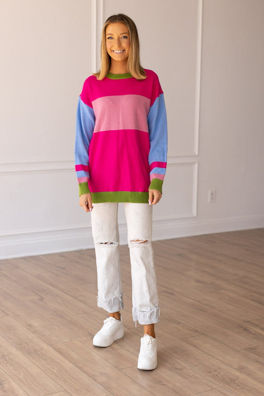 FINAL SALE - The Boldly Striped Oversized Sweater