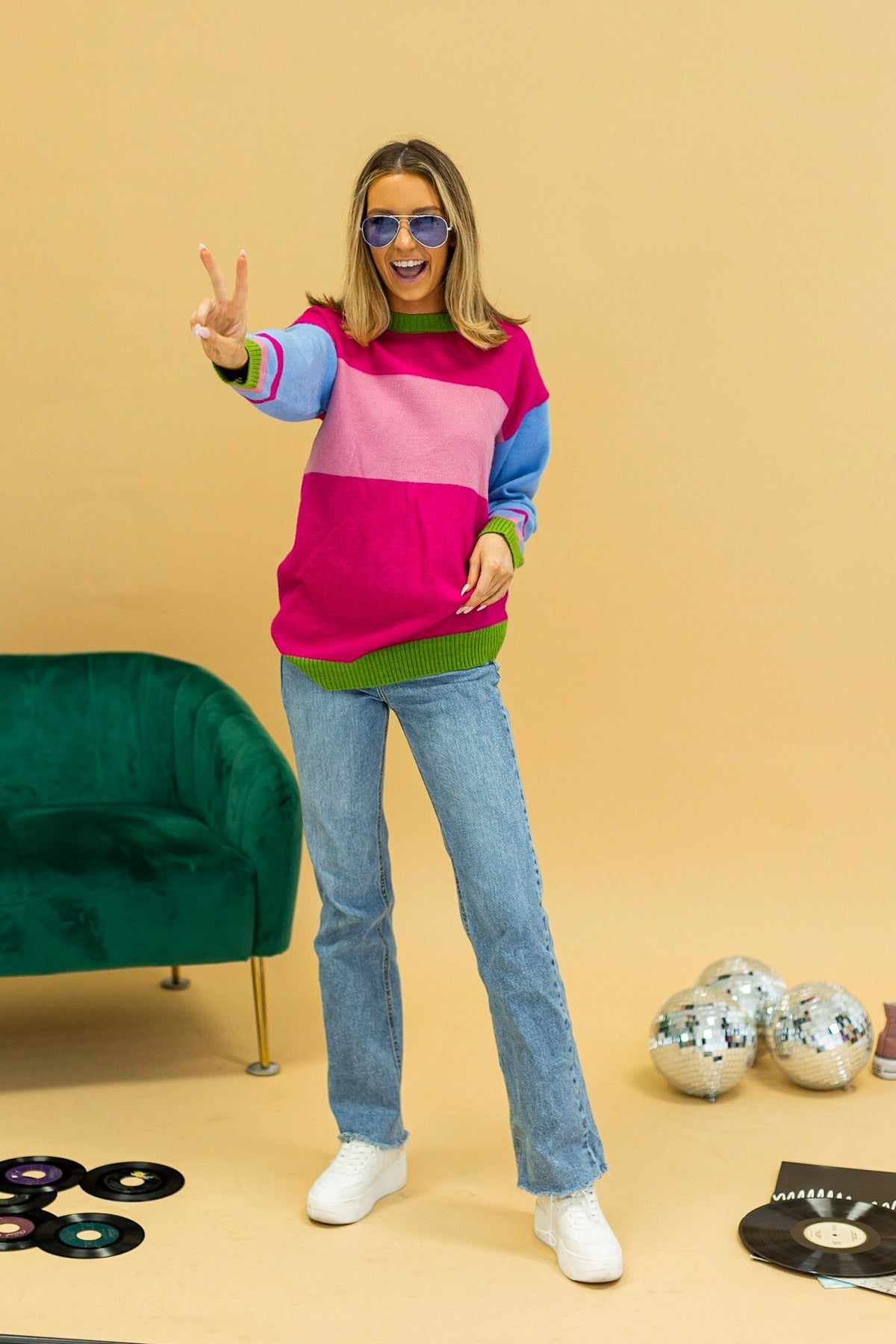 FINAL SALE - The Boldly Striped Oversized Sweater