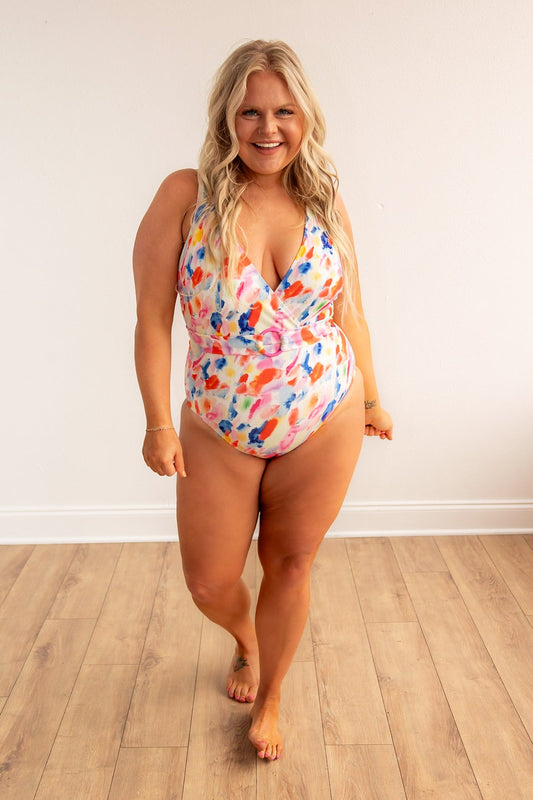 FINAL SALE - The Cozumel Cabana Belted One Piece Swimsuit