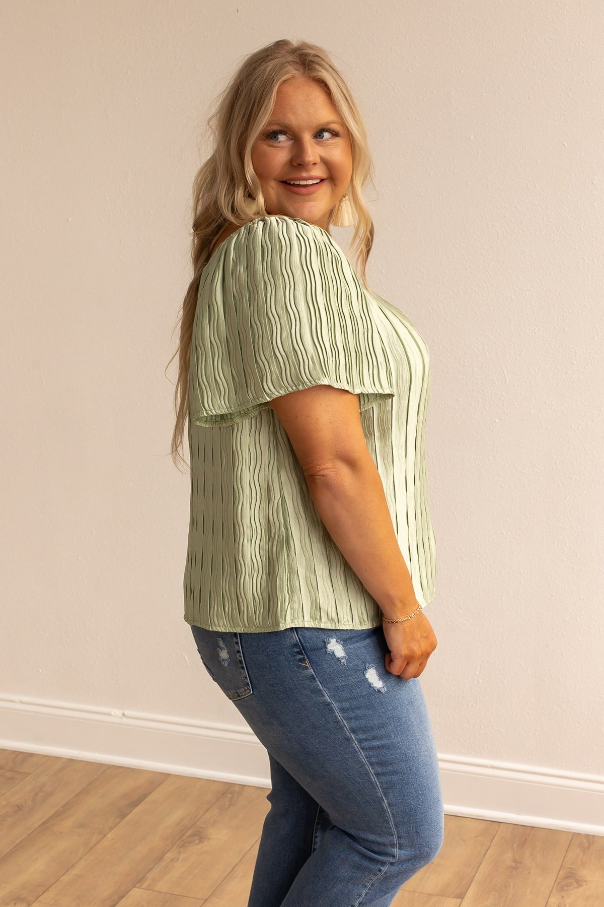 FINAL SALE - The Josephine Top - Green
