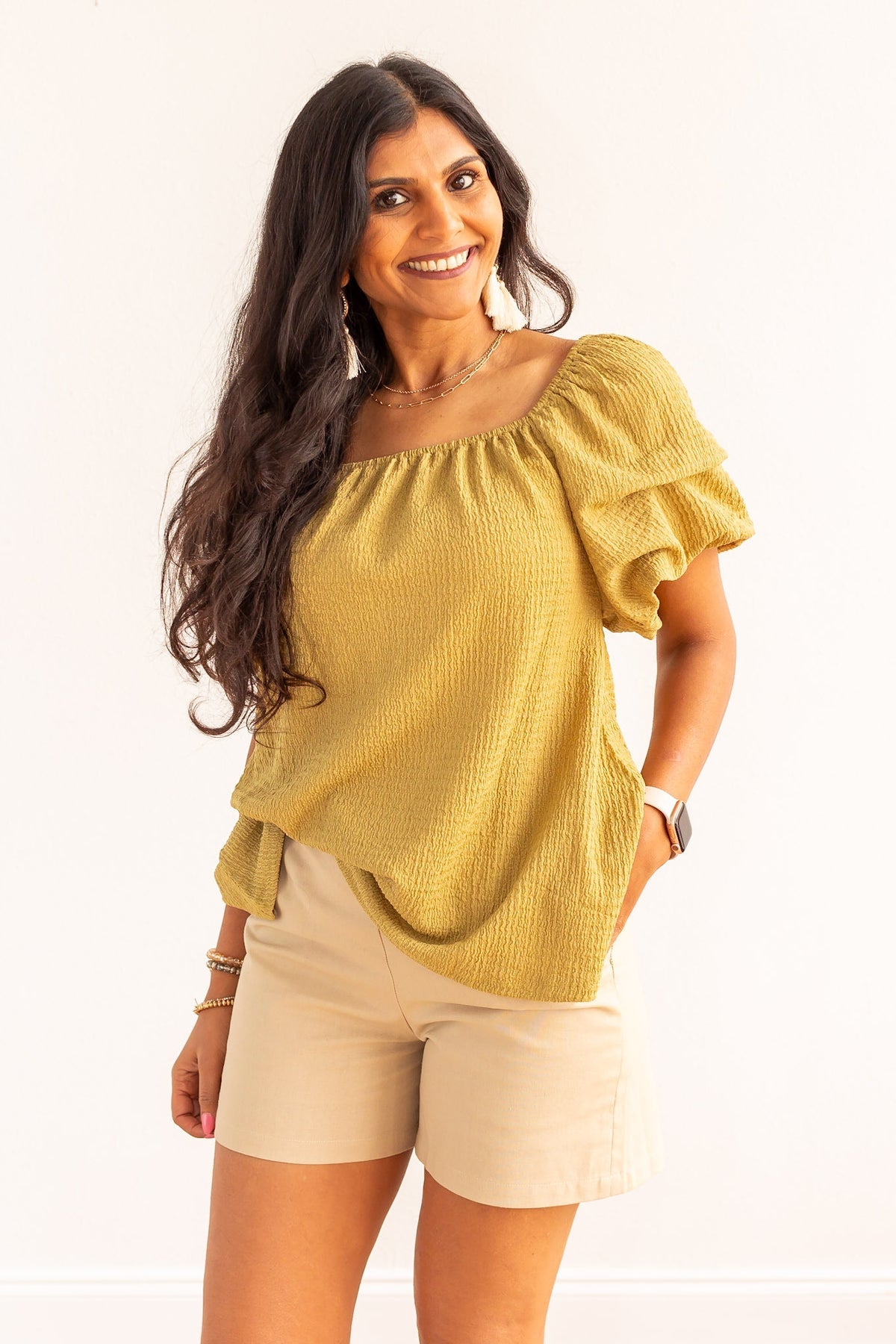 FINAL SALE - The Breezy Palms Linen Shorts - Beige