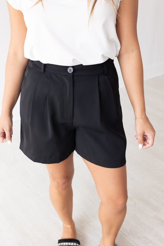 FINAL SALE - The Lillian Trouser Shorts - Black