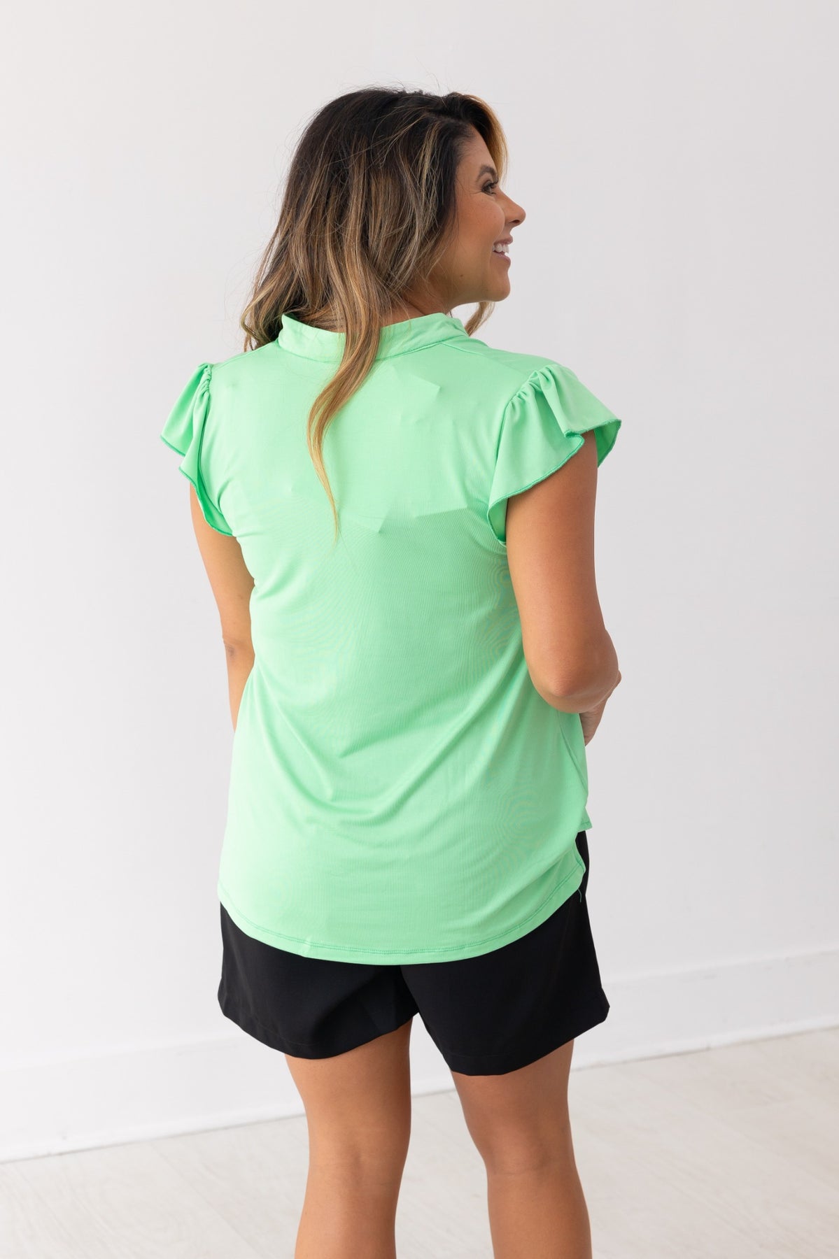 FINAL SALE - The Nicole V-Neck Top - Green