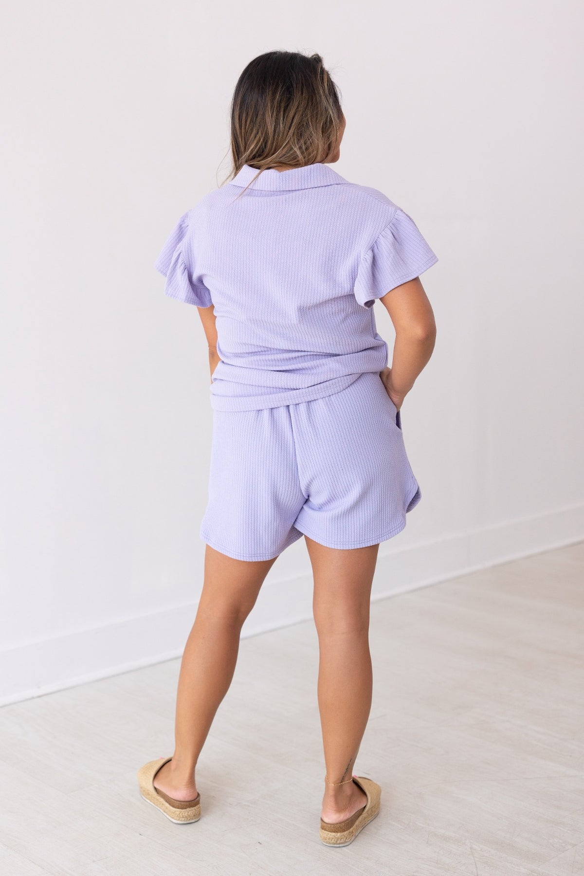 FINAL SALE - The Halee Knit Shorts - Lilac