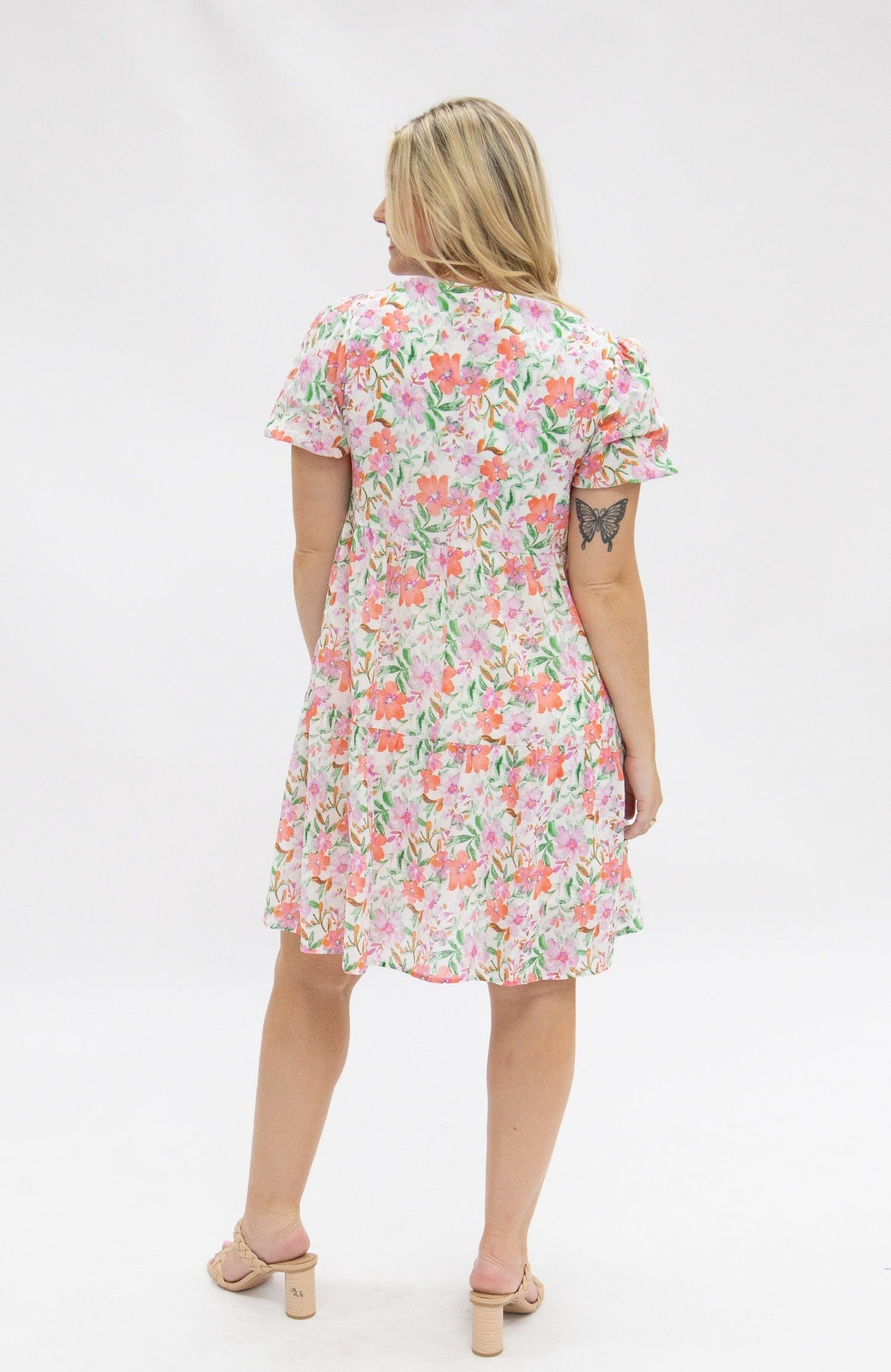The Jeanette Watercolor Floral Dress