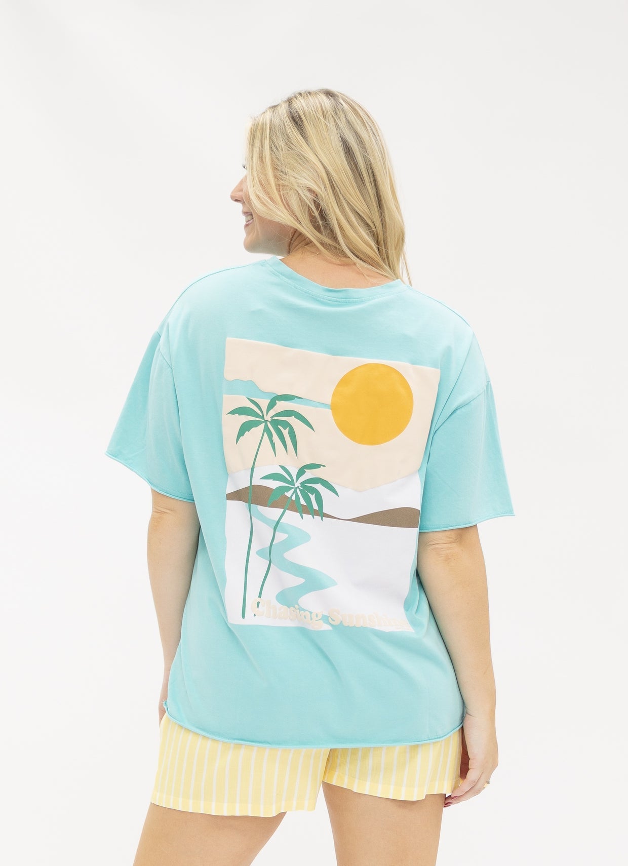 The Chasing Sunshine Tee - Turquoise
