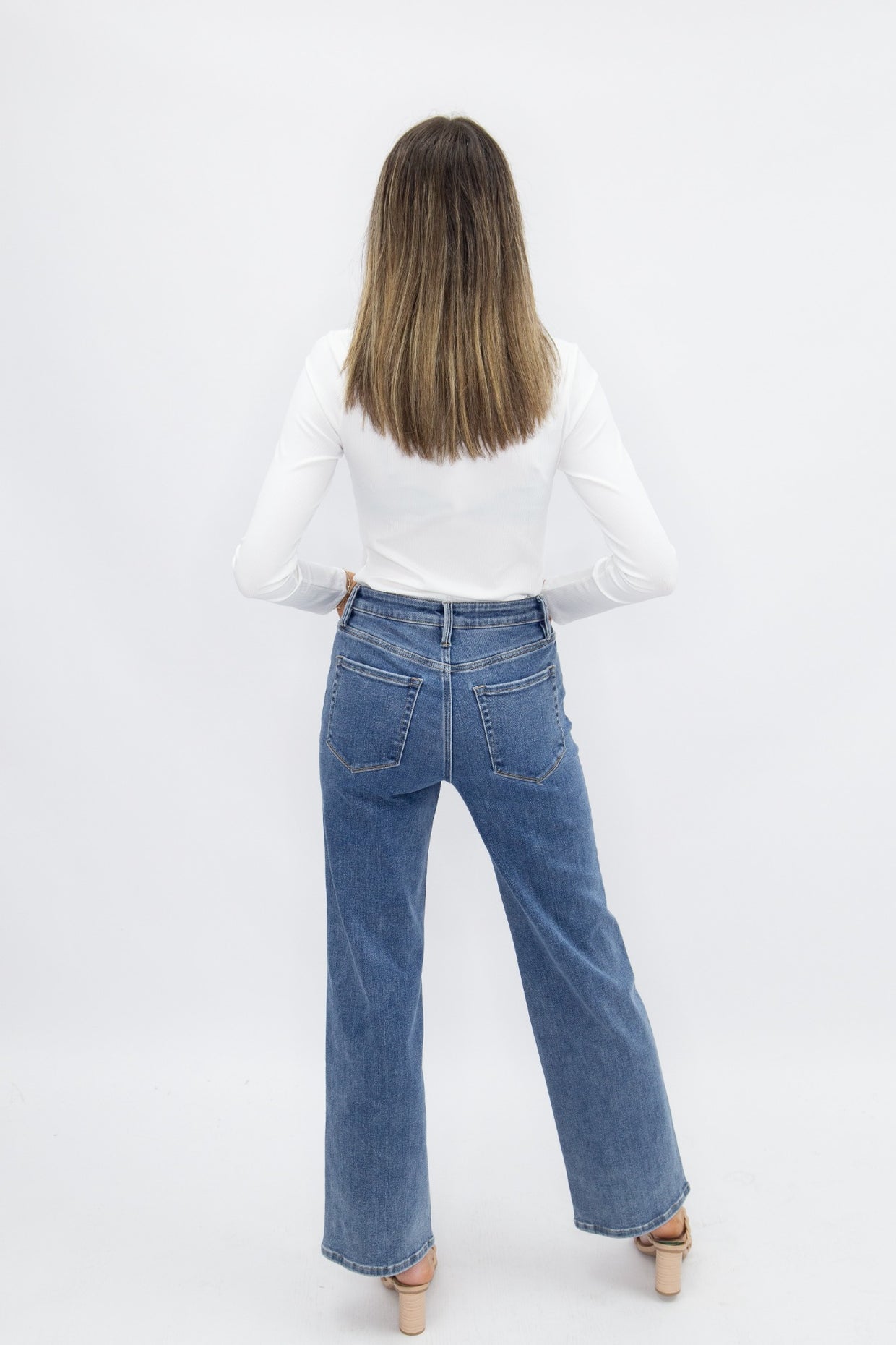 The Juliette Pearl Studded Straight Leg Jean