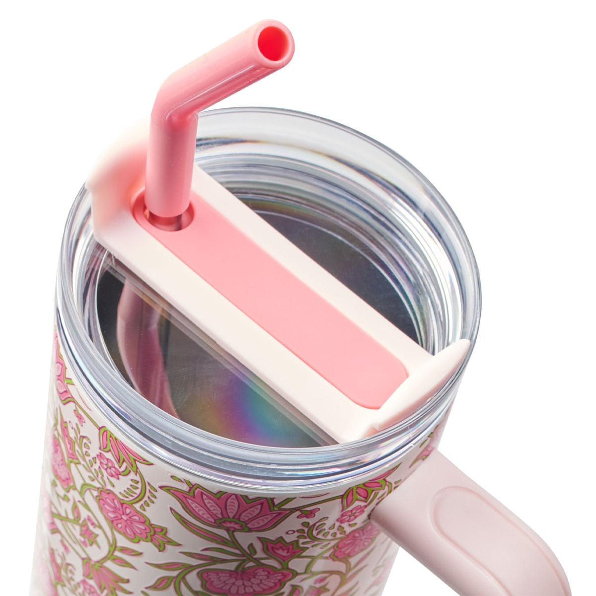 Be Still and Know Pink Spring Floral 40 Oz Tumbler with Straw - Psalm 46:10