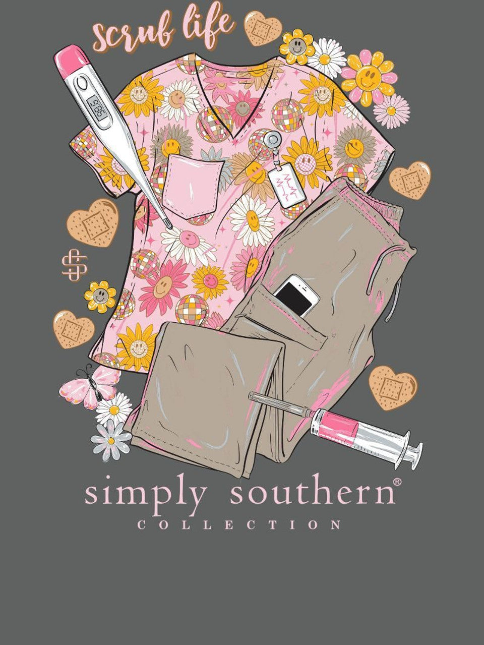 FINAL SALE - Simply Southern - Scrub Life SS Tee - 2024