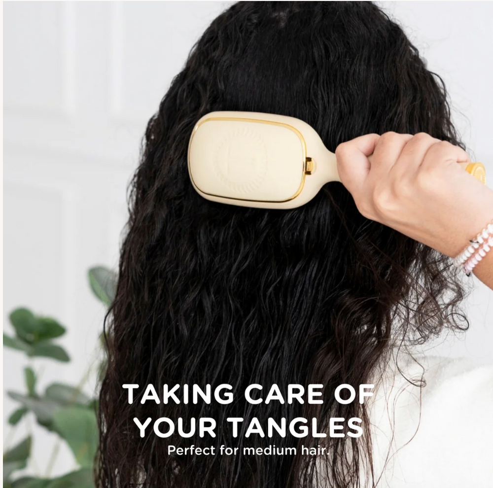 TELETIES - Detangler Hair Brush - Medium Hair – Tan